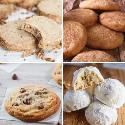 Square split image showing cookies that are popular in different US States.