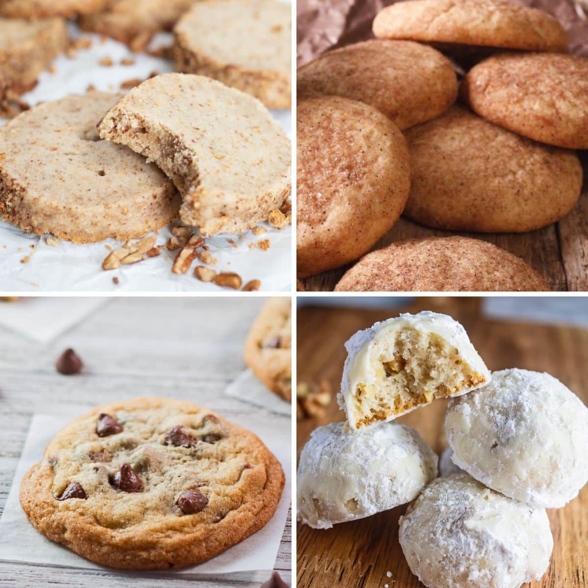 Čtvercový rozdělený obrázek zobrazující soubory cookie, které jsou populární v různých státech USA.