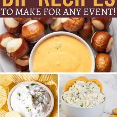 Best party dip recipes collection collage pin with 5 dips featured.