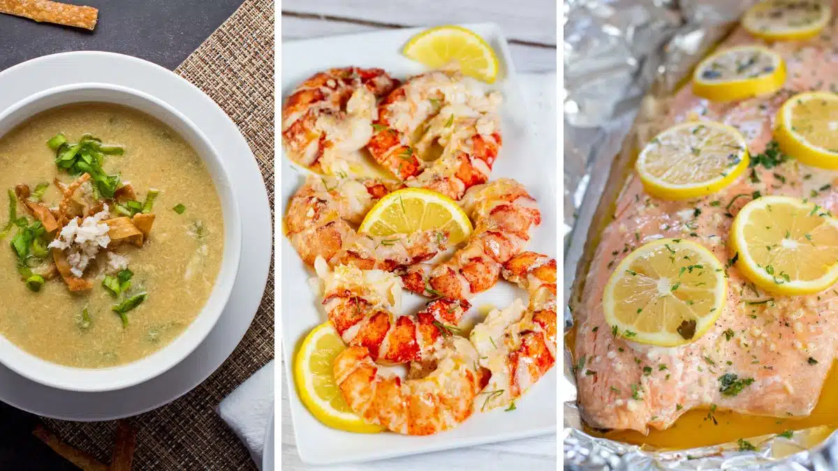 More great meal ideas for your Good Friday dinner including crab egg drop soup, lobster tails, and steelhead trout.