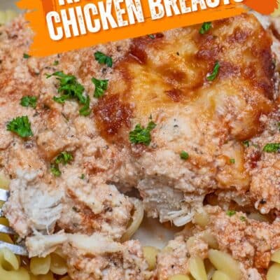 Best baked ricotta chicken pin with text title header.