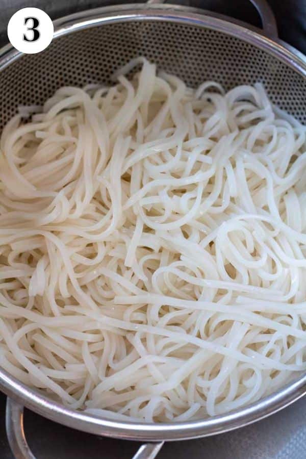 Process image 3 showing cooked and drained noodles.