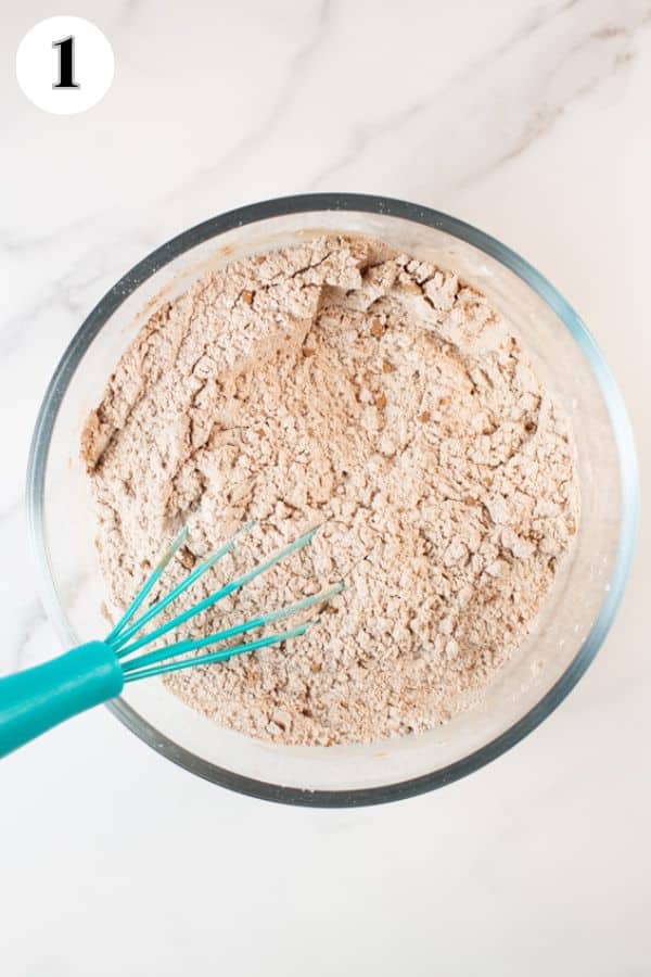 CRUMBL red velvet white chocolate chip cookies process photo 1 whisk the dry ingredients together to combine.