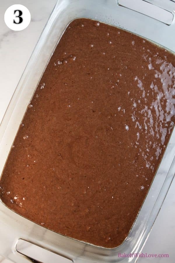 Starbucks chocolate cake pops process photo 3 pour the batter into a prepared 9x13 baking dish.