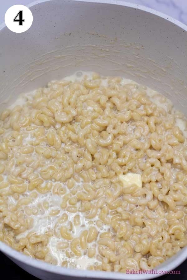 Velveeta mac and cheese process photo 4 add butter to softened elbow macaroni.