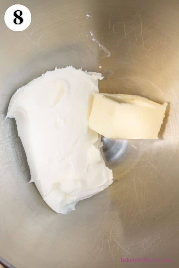 Pumpkin whoopie pies process photo 8 add softened butter and cream cheese to a clean bowl.