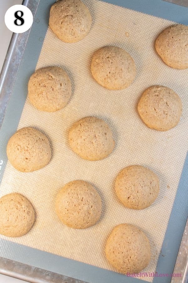 Apple cider whoopie pies process photo 8 showing baked whoopie pie cakes.