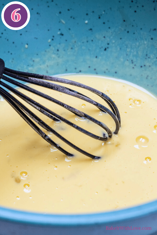 Master scones recipe process photo 6 whisk until smooth and well combined.