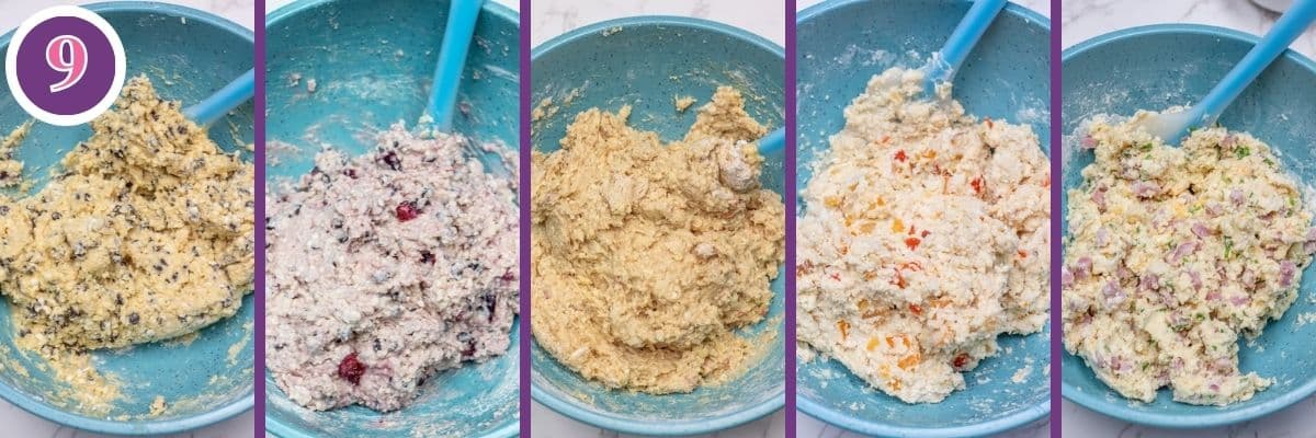 Master scones recipe process photo 9 mix gently, fold in the additional ingredients.