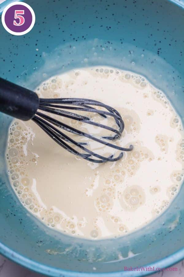 Cherry chocolate chip scones process photo 5 whisk the wet ingredients together until combined.